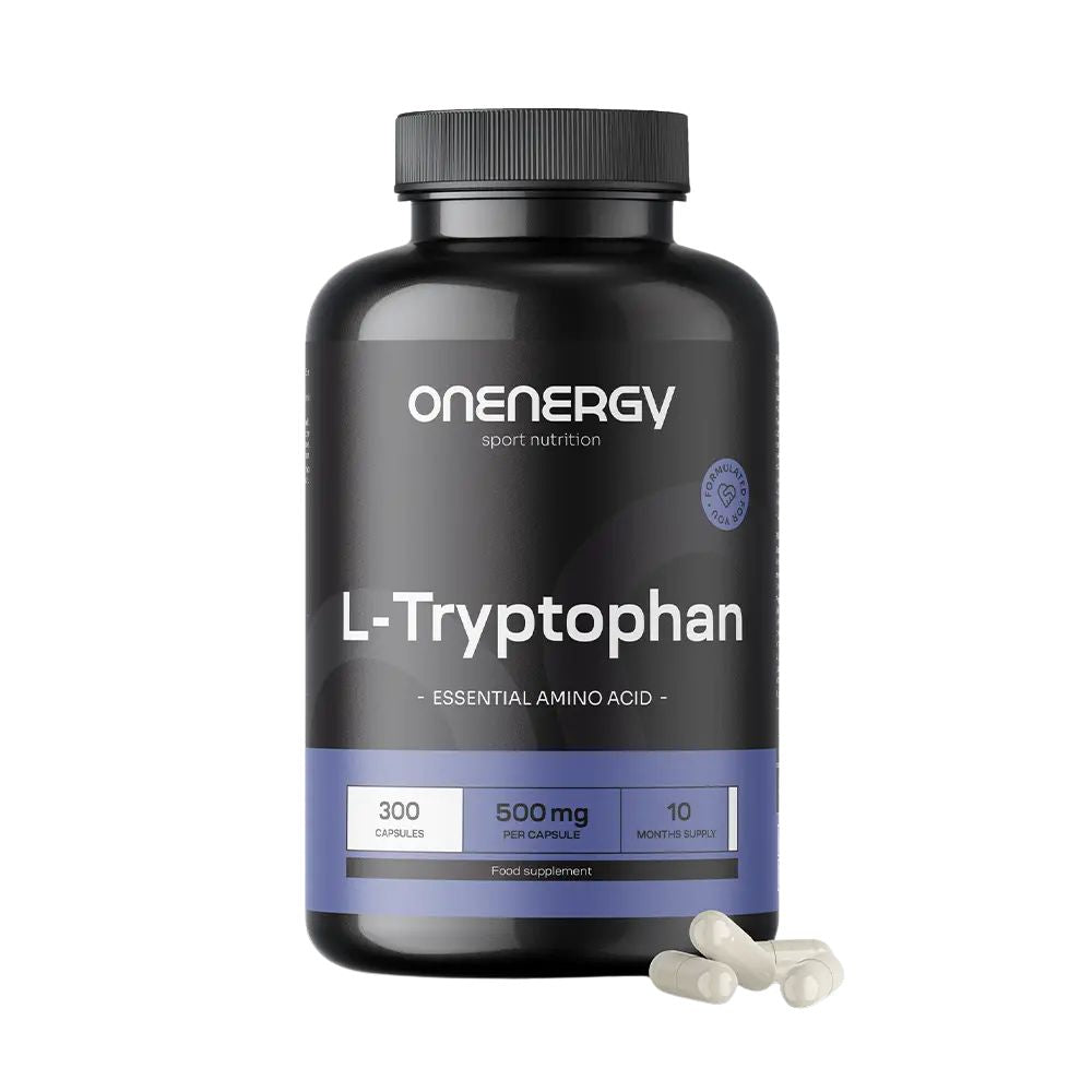 OnEnergy | L-Tryptophan 500 mg essentielle Aminosäure – 300 Kapseln
