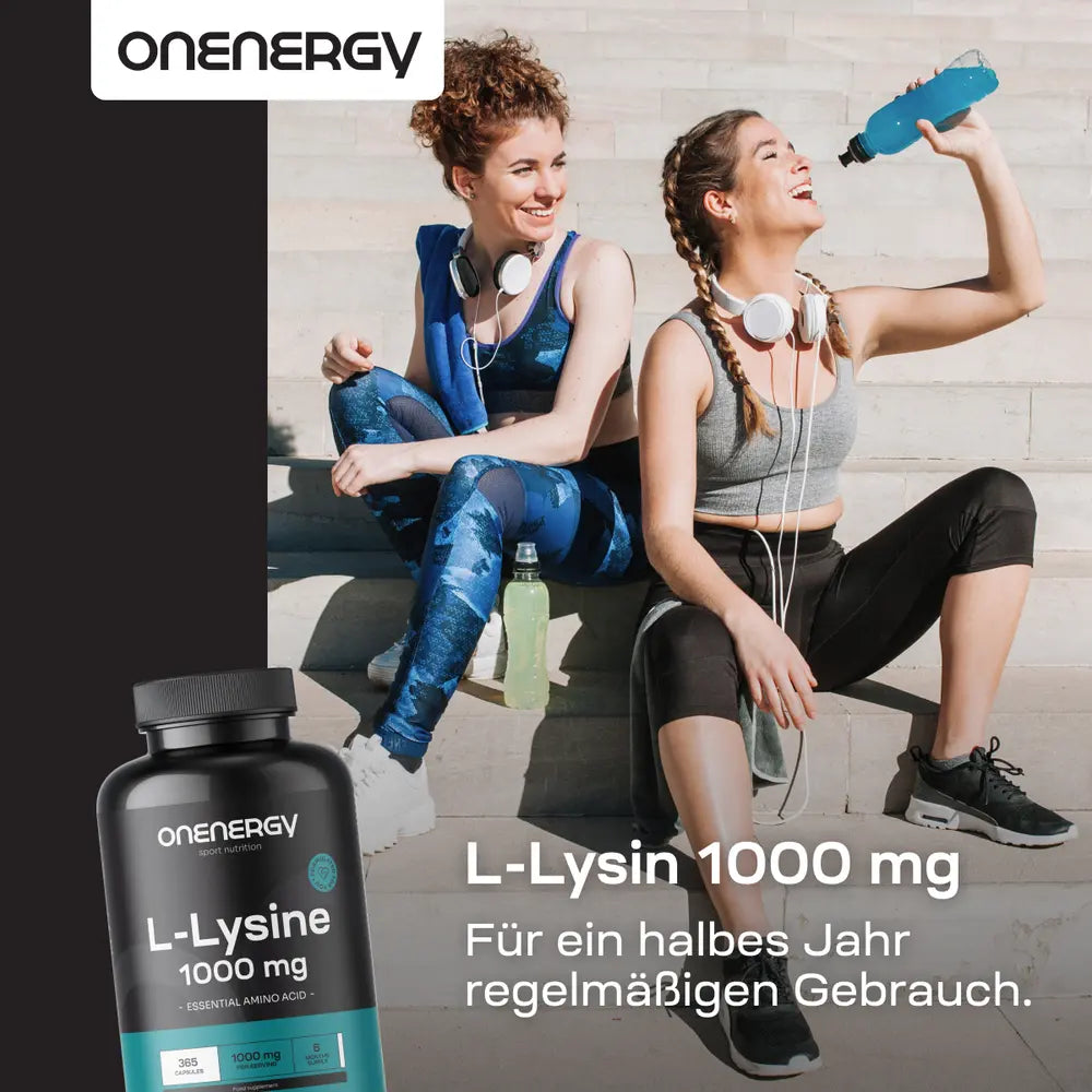 OnEnergy L-Lysin 1000 mg · eine essentielle Aminosäure · 365 Kapseln – Bild 2