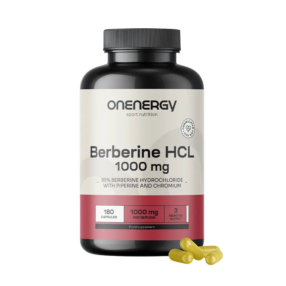 Onenergy Berberin HCL 1000 mg · mit Piperin und Chrom · 180 Kapseln
