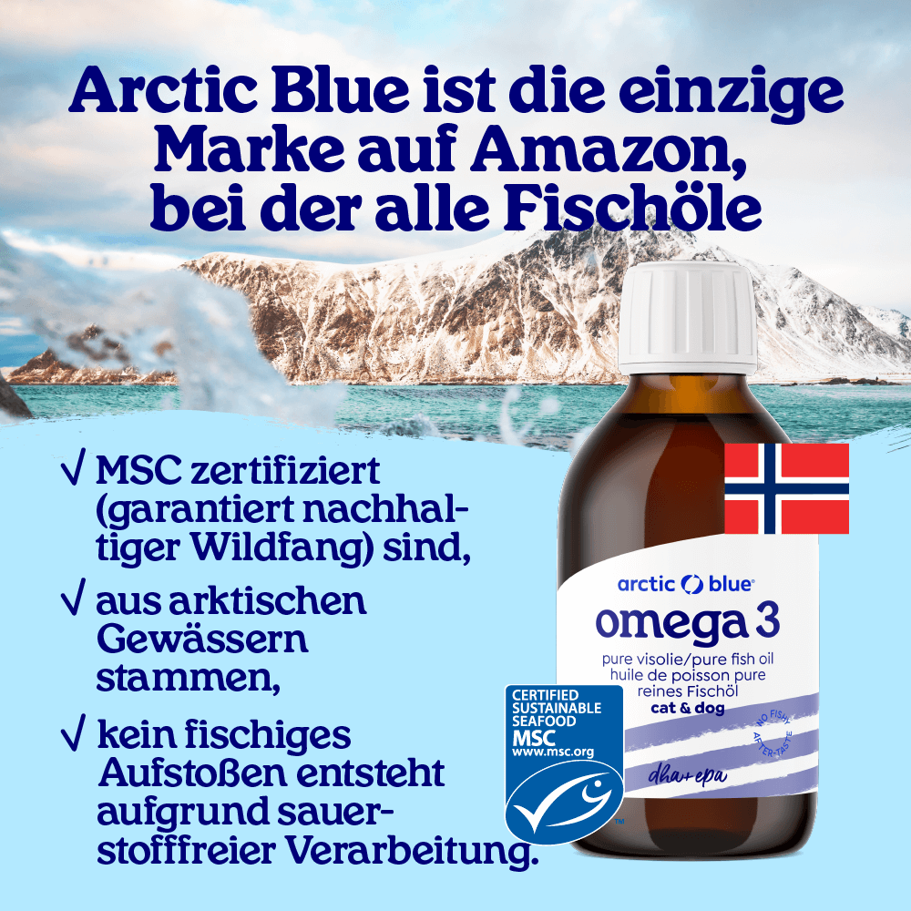 Arctic Blue | Omega 3 Fischöl für Hunde & Katzen