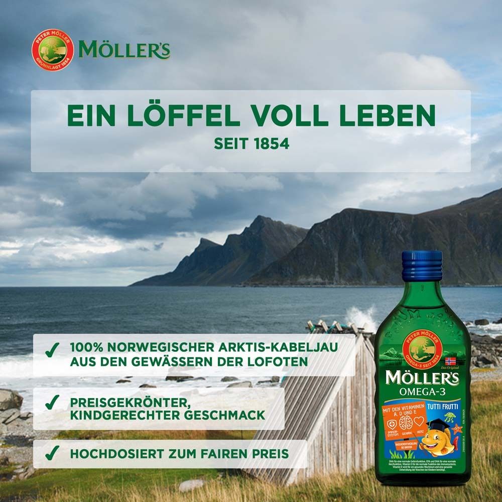 Möller’s Omega-3 Kids Fruchtgeschmack · 250ml – Bild 2