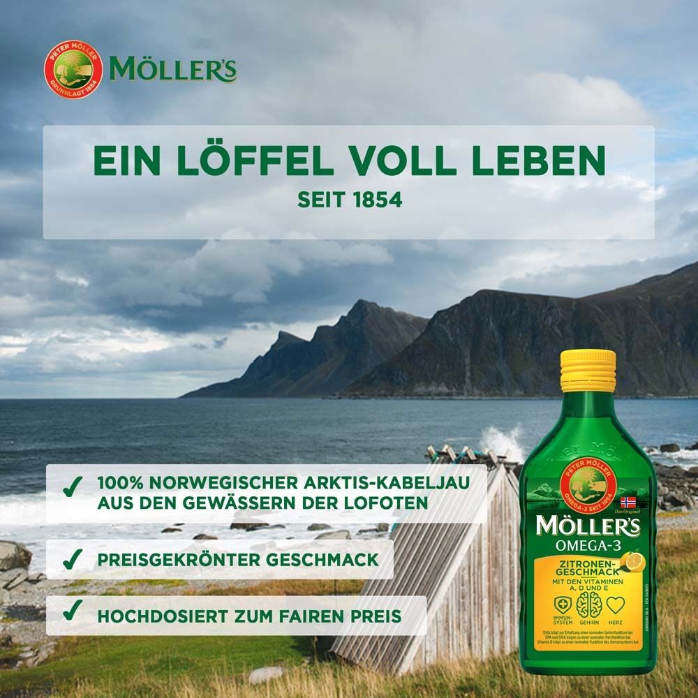 Möller’s Omega-3 Zitrone 250ml – Bild 2