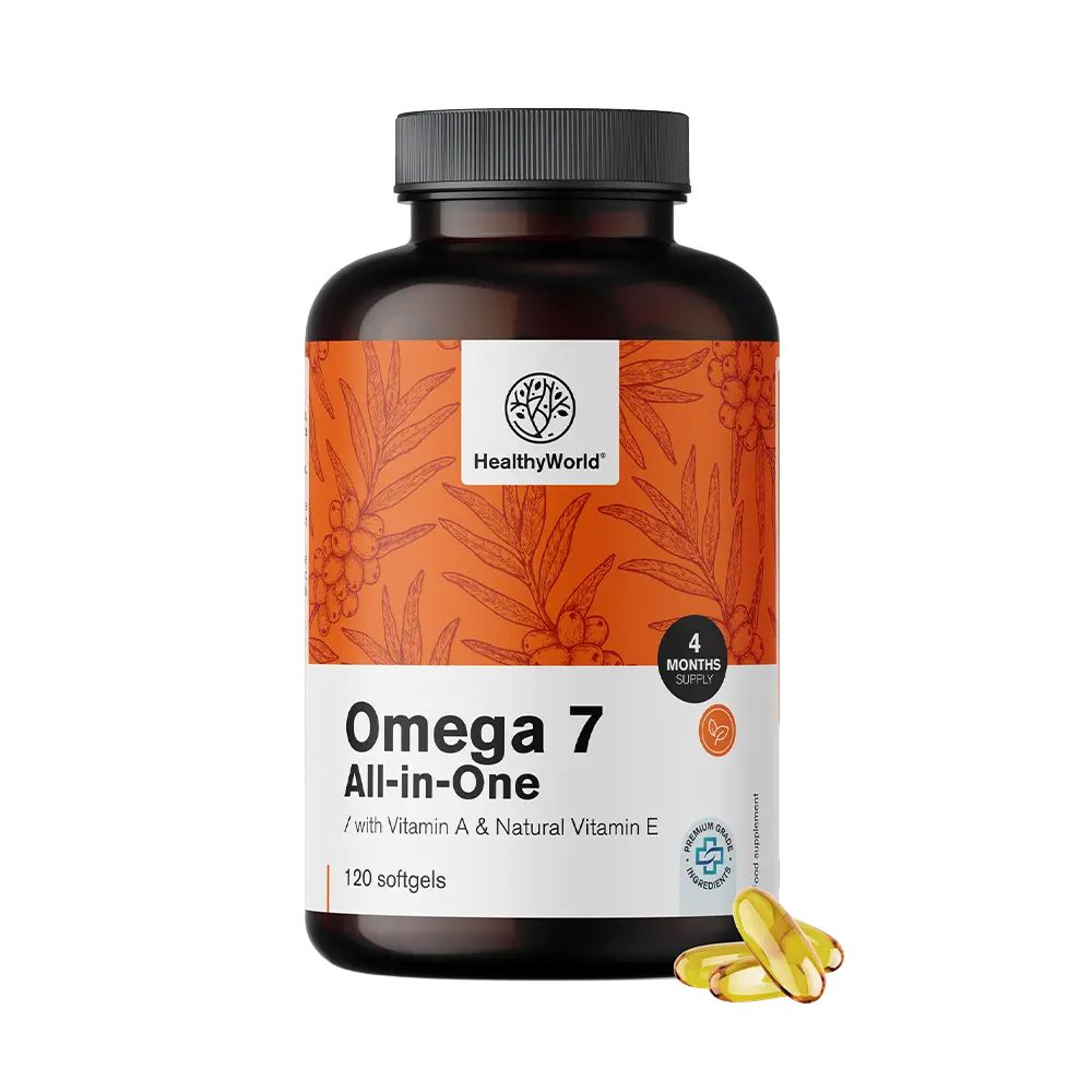 HealthyWorld Omega-7 All-in-One · 120 Weichkapseln