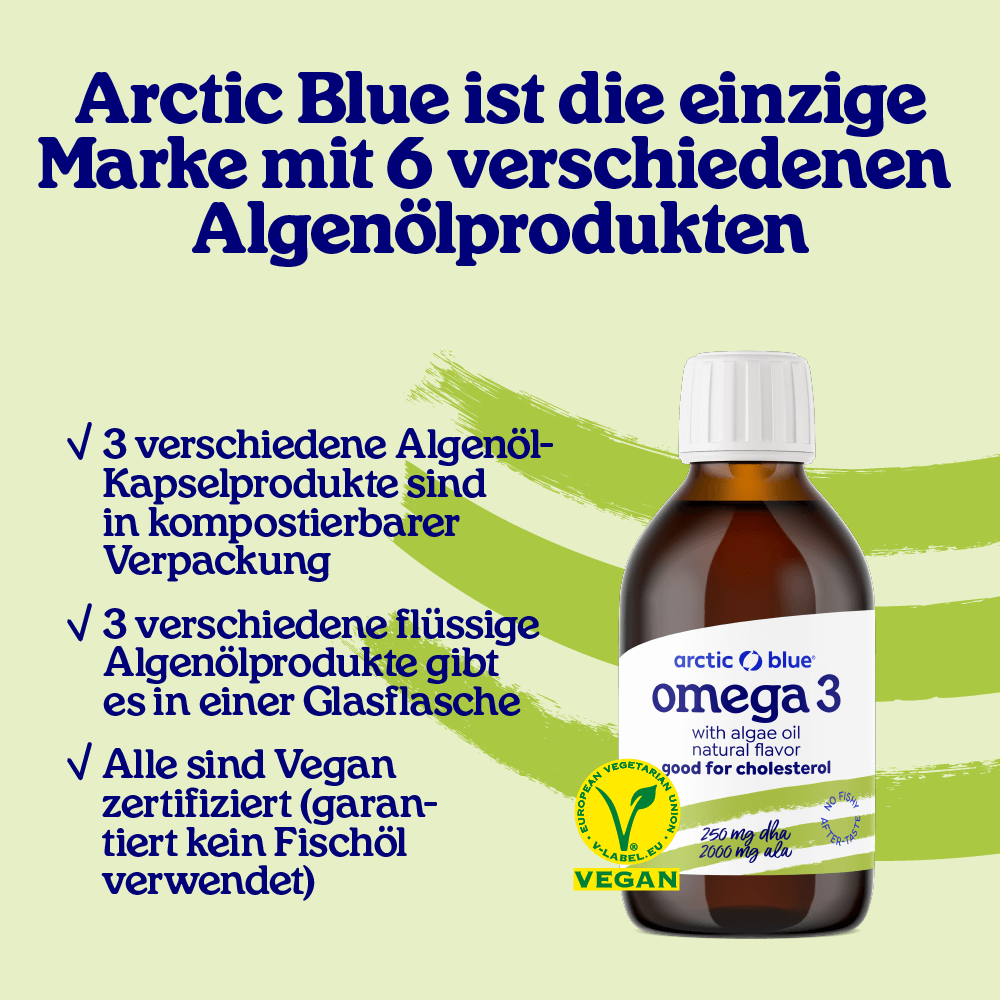 Arctic Blue Omega 3 mit Algenöl und Leinsamenöl · 150 ml – Bild 2