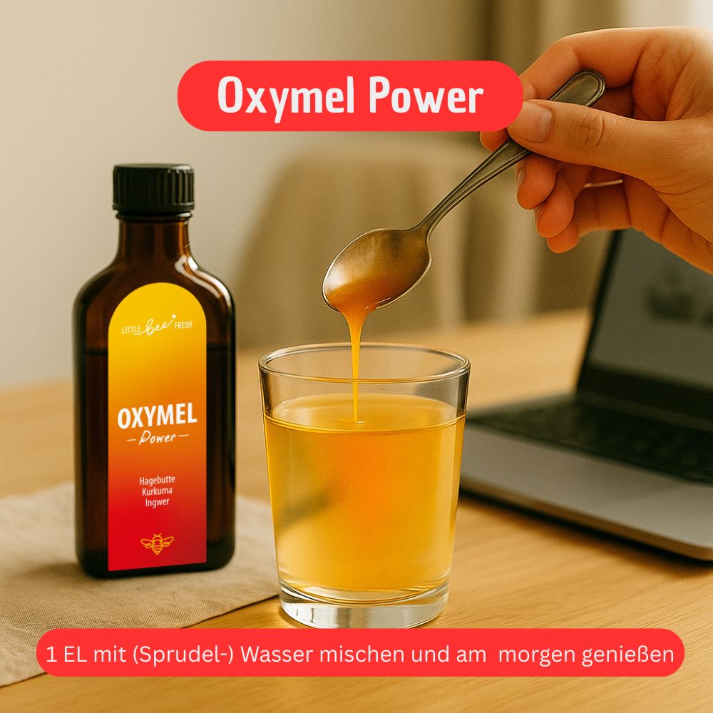 Little Bee Fresh Oxymel Power mit Kurkuma, Ingwer & Hagebutte · 150 ml – Bild 2