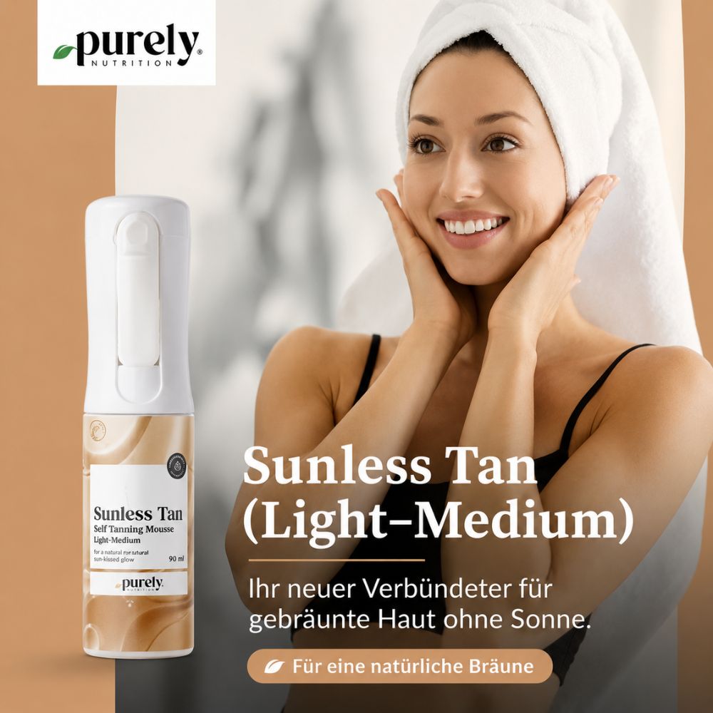 Purely Cosmetics® Sunless Tan · Selbstbräunungsspray für den Körper (Light–Medium) · 90 ml – Bild 2