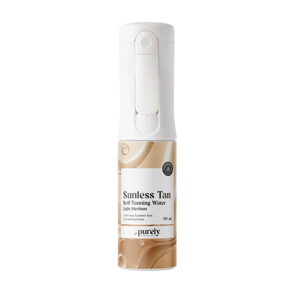 Purely Cosmetics® Sunless Tan · Selbstbräunungsspray für den Körper (Light–Medium) · 90 ml