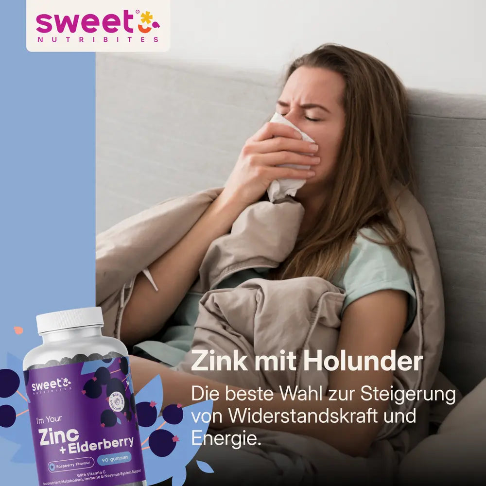 Sweet Nutribites Zink mit Holunder · Immunsystem und Energie · 90 Gummibonbons – Bild 2