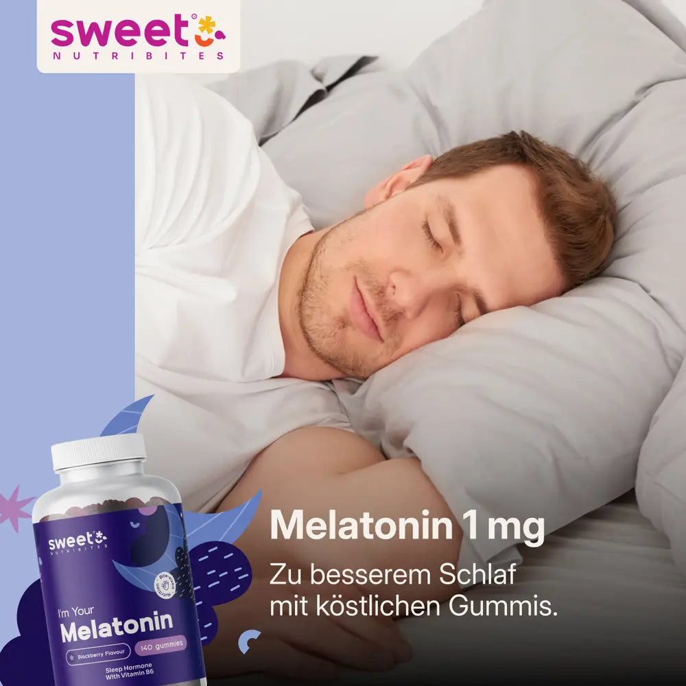 Sweet Nutribites Melatonin 1 mg · Gummibonbons mit dem natürlichen Hormon · 140 Gummibonbons – Bild 2