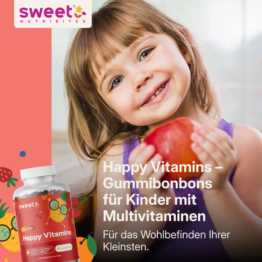 Sweet Nutribites Happy Vitamins · Multivitaminen für Kinder · 150 Gummibonbons – Bild 2