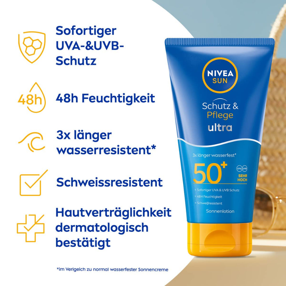 NIVEA SUN Schutz & Pflege Ultra Sonnenlotion LSF 50+ – Bild 2