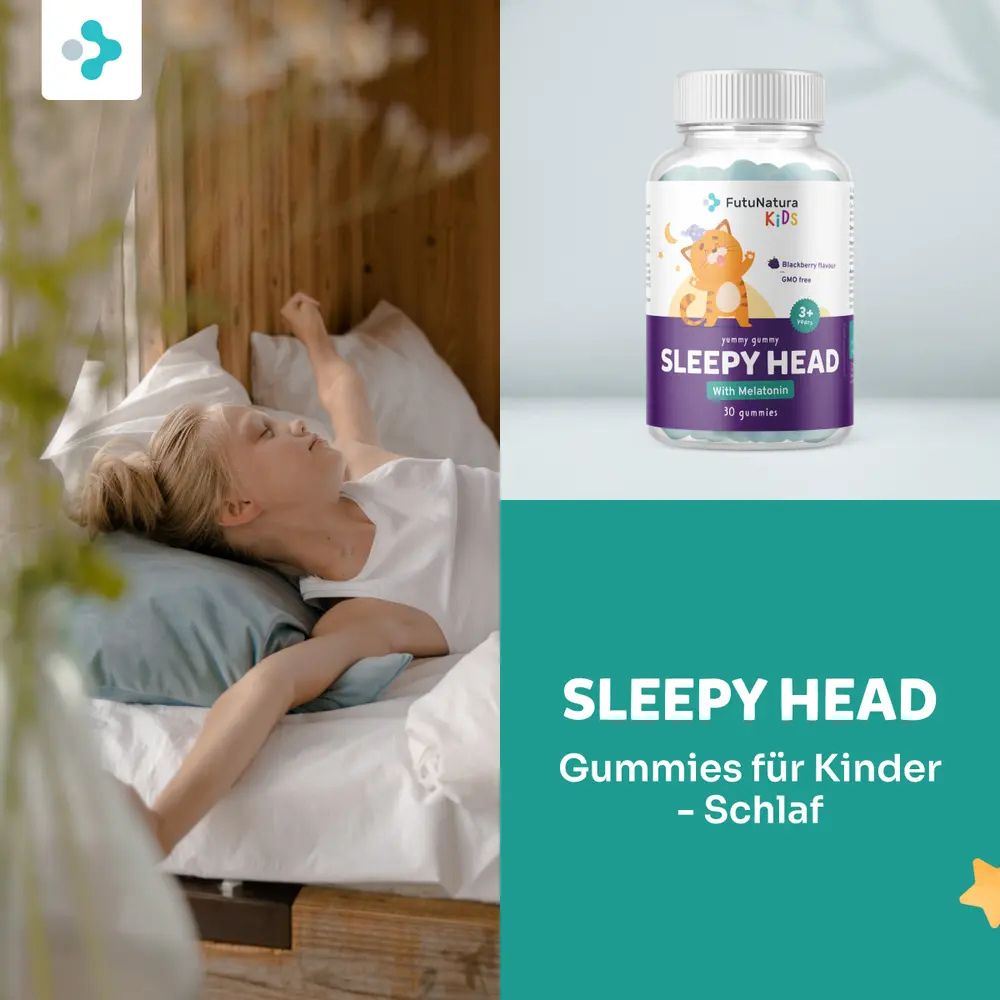 FutuNatura Sleepy head · Melatonin für besseren Schlaf · 30 Gummibonbons – Bild 2