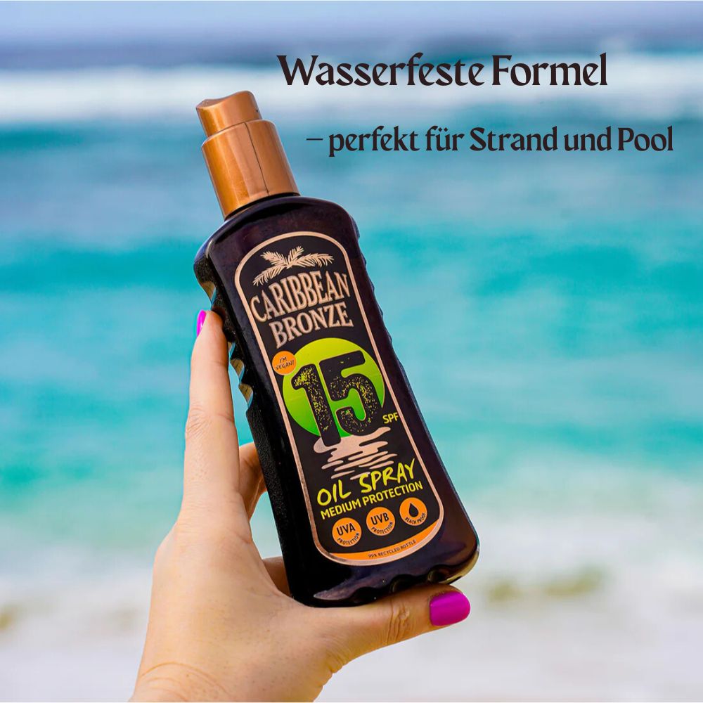 Caribbean Bronze Sonnenschutzöl Spray LSF 15 · 200 ml – Bild 2