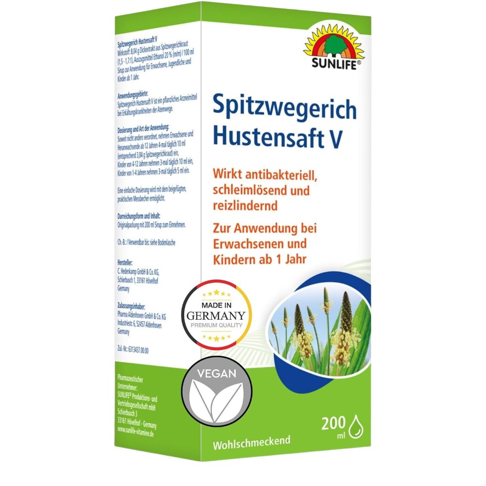 Sunlife Spitzwegerich Hustensaft V