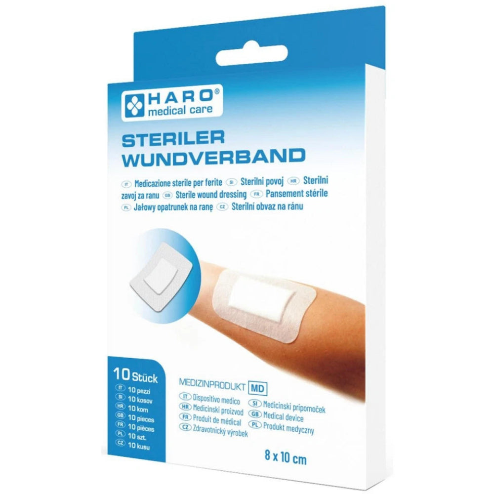 Haro Steriler Wundverband 8 x 10 cm · 10 Stück