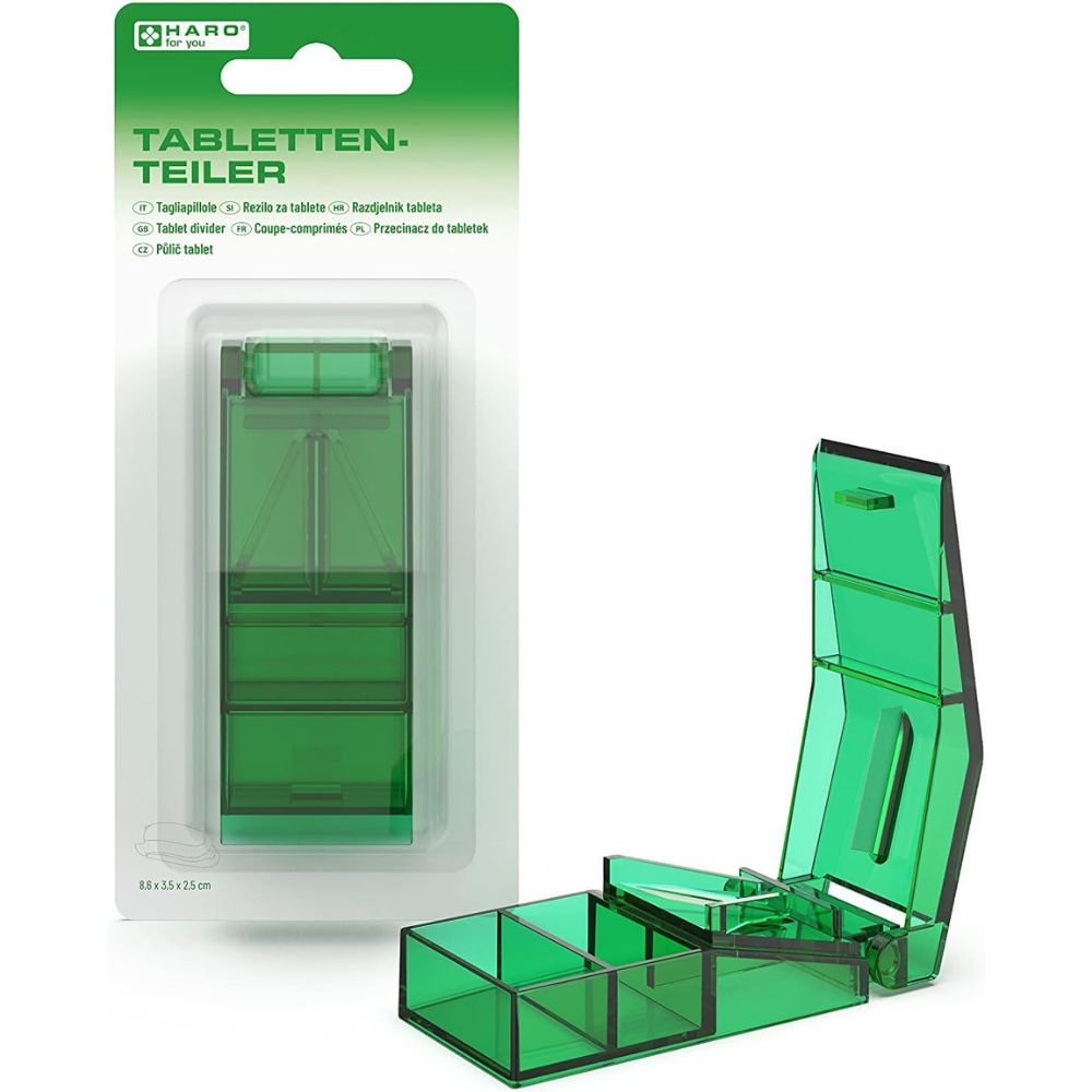 Haro Tablettenteiler · Tablettenschneider mit Ablagefach
