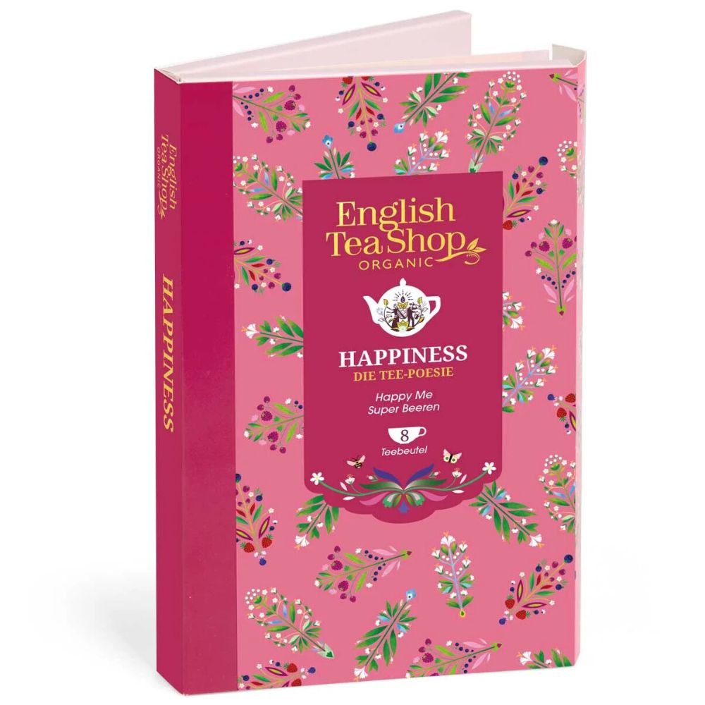 English Tea Shop Tee Geschenk "Happiness" Tee-Poesie · 8 Teebeutel