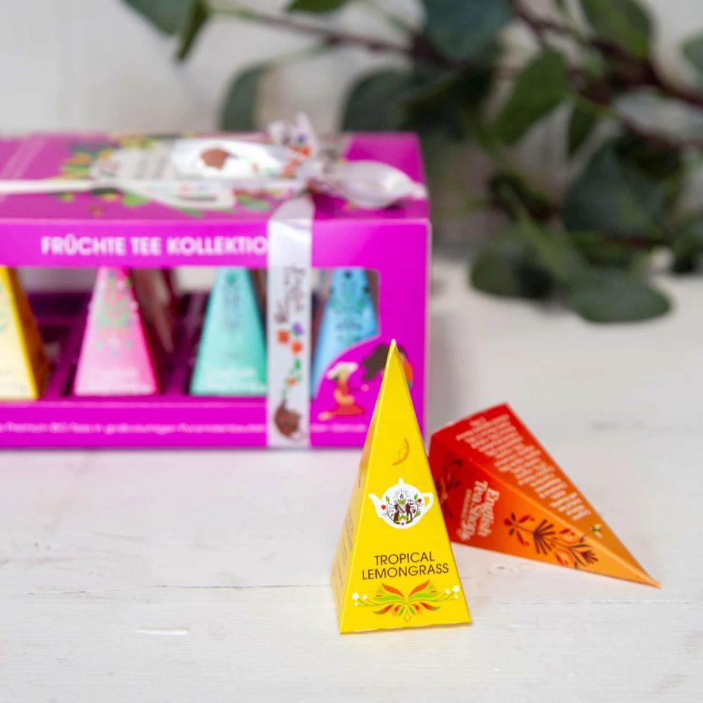 English Tea Shop Teegeschenk "Super Fruit Tee Kollektion" mit Schleife · 12 Pyramiden-Beutel – Bild 2