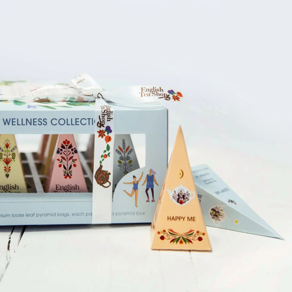 English Tea Shop Teegeschenk mit Schleife "Wellness Tee Kollektion" · 12 Pyramiden-Beutel – Bild 2