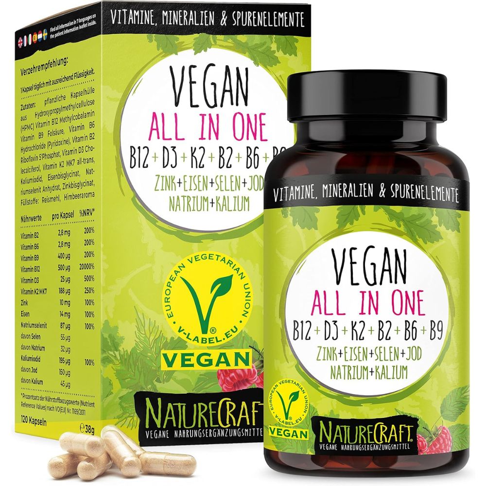 NatureCraft Vegan All-In-One · 120 kapseln