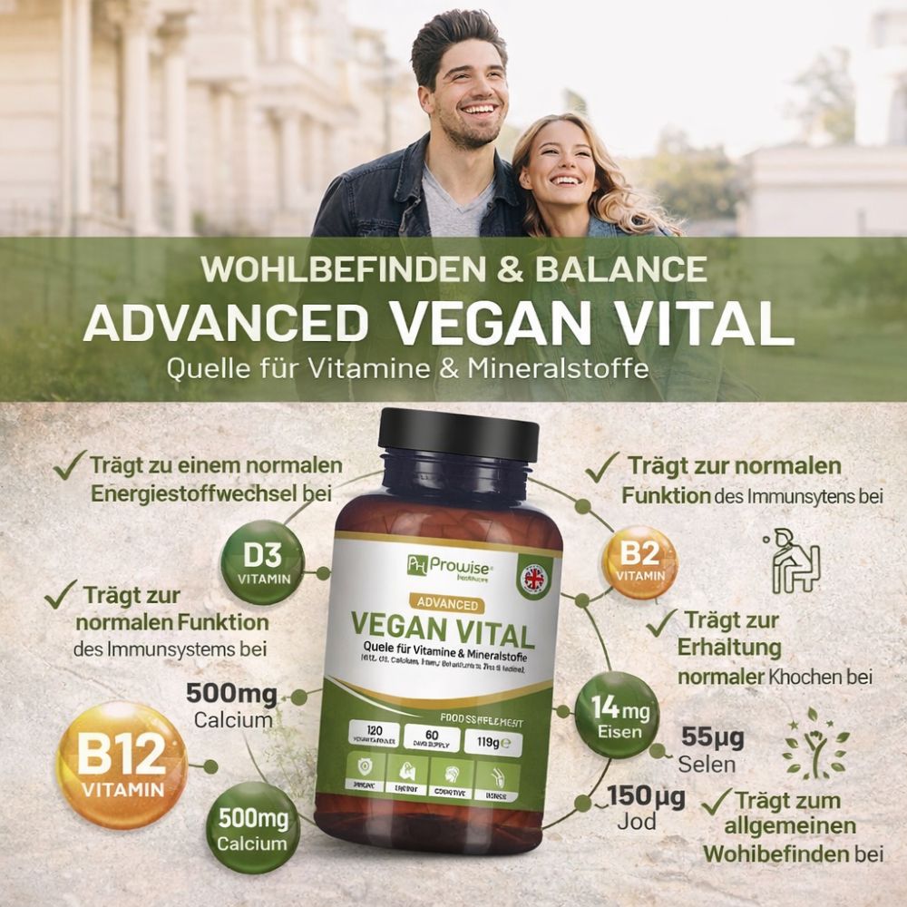 Prowise Healthcare Vegan Vital Multivitamine · 120 Kapseln – Bild 4