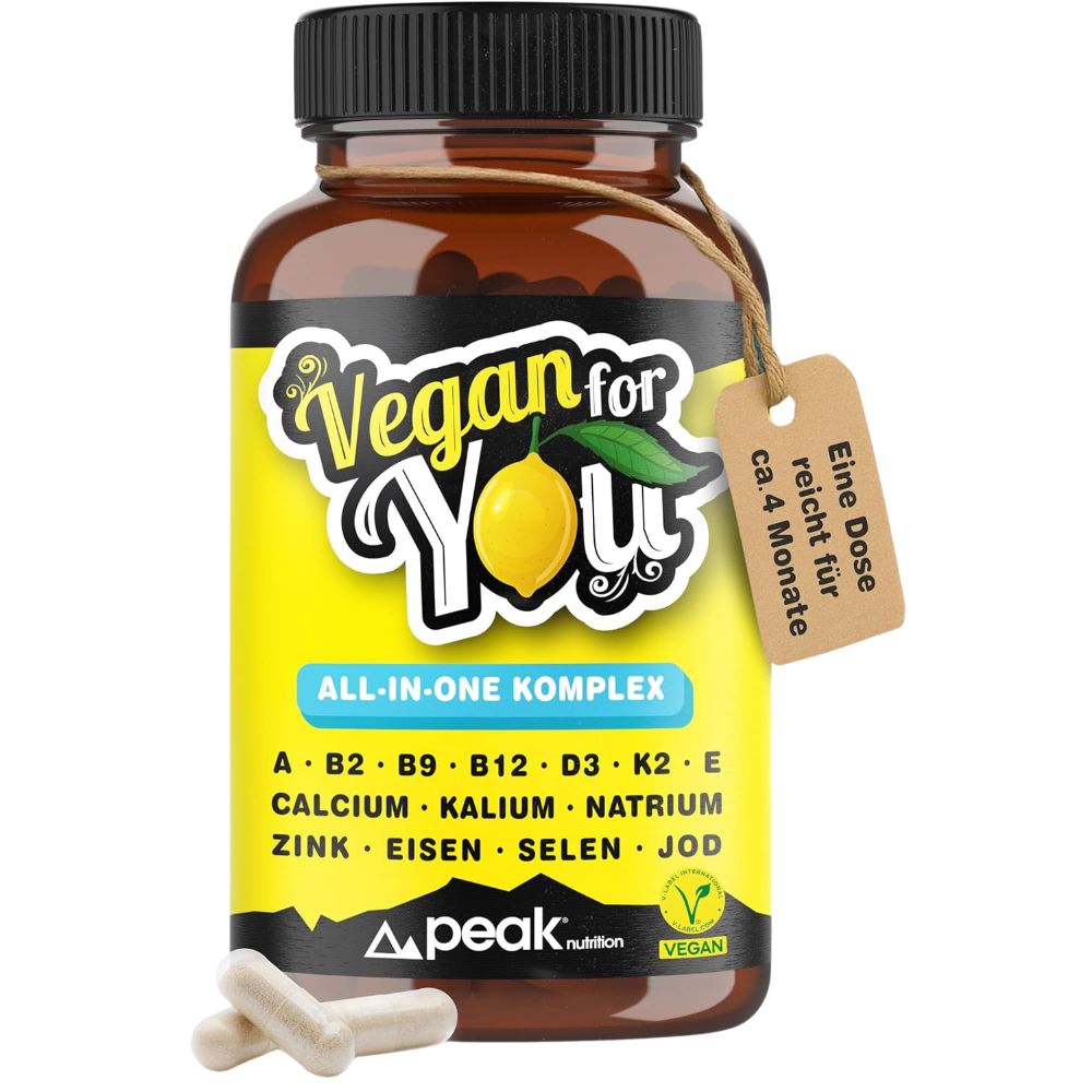 peak nutrition Vegan for You Multivitamin All-in-One für Erwachsene · 120 Kapseln