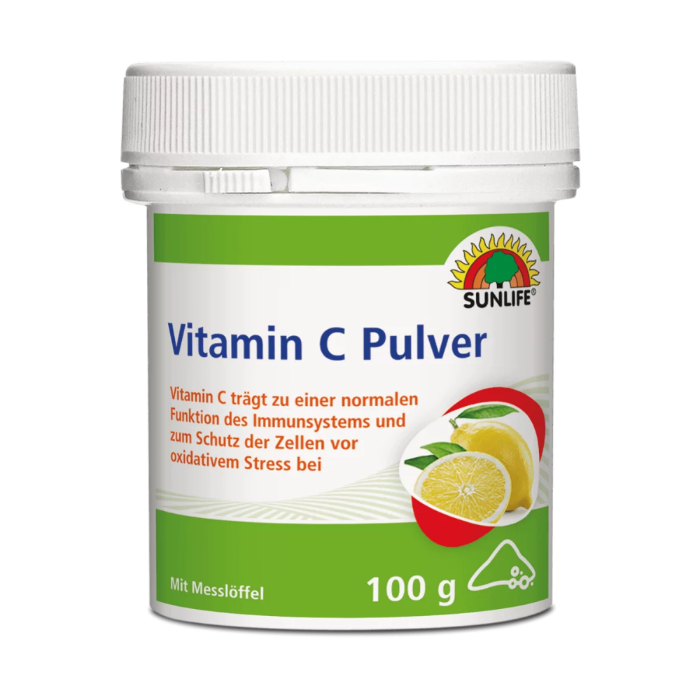 Sunlife Vitamin C Pulver mit Zitronengeschmack