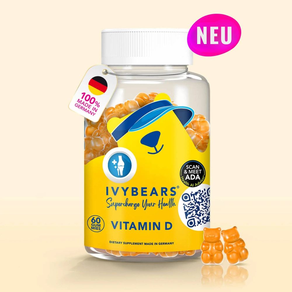 IvyBears Vitamin D unterstützt Knochen und Immunsystem · 60 Gummibärchen