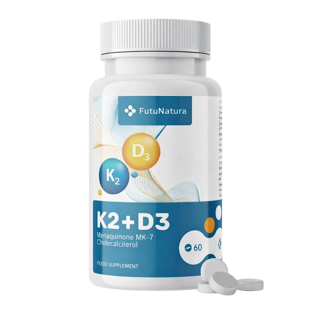 FutuNatura Vitamin K2 + D3 für gesunde Knochen · 60 Tabletten