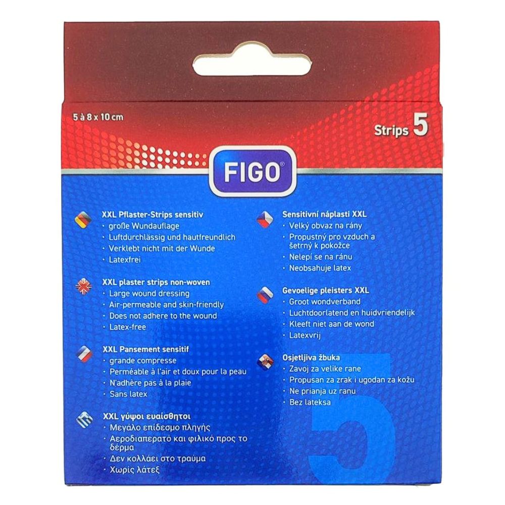 Figo Wundpflaster XXL Pflaster sensitiv 80x100mm weiß · 5 Stück – Bild 2