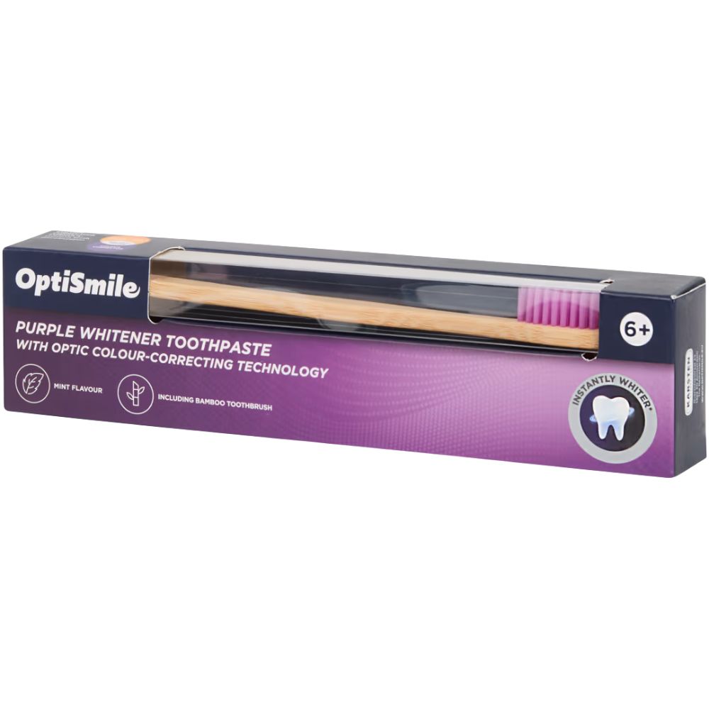 OptiSmile Zahnbürste und Zahnpasta Purple Whitening · 2-teilig · 75 ml – Bild 2