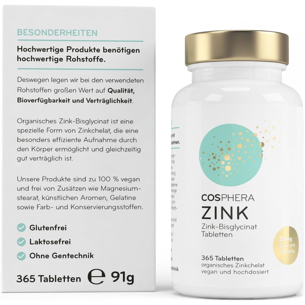 Cosphera Zink Tabletten · 365 Stück – Bild 5