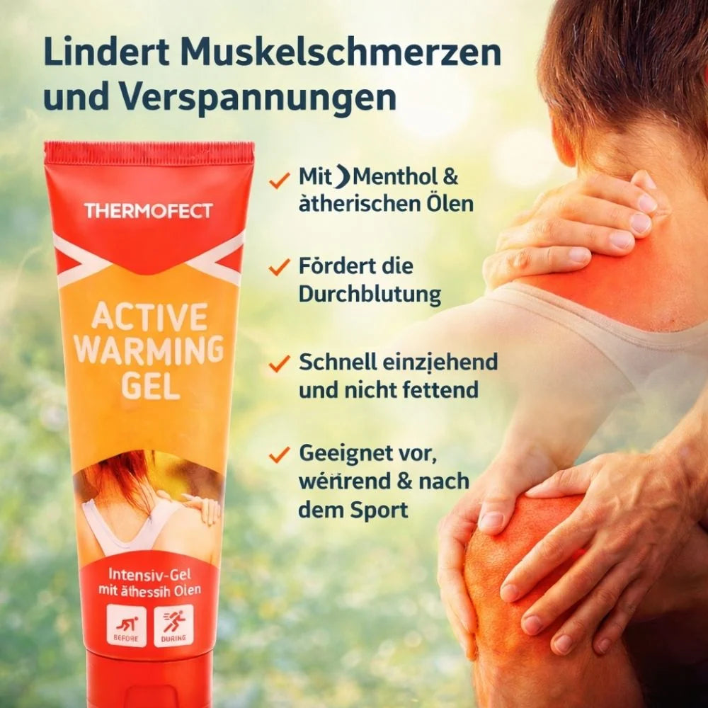 Thermofect | Active Warming Gel – Wärmendes Muskelgel mit ätherischem Öl – 150 ml