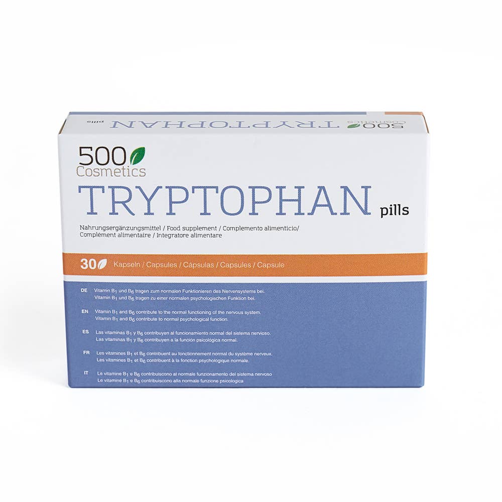 500Cosmetics Tryptophan · zur Entspannung & Kontrolle von Angstzuständen
