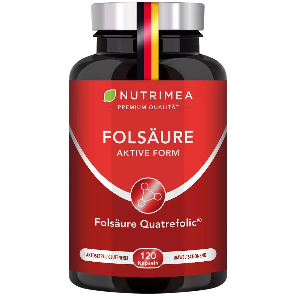 Nutrimea Folsäure (Vitamin B9) mit Quatrefolic® · 400 µg · 120 Kapseln