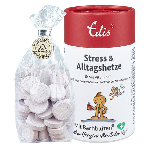 Edi Edis Stress & Alltagshetze Bio Bachblüten Traubenzuckertabletten