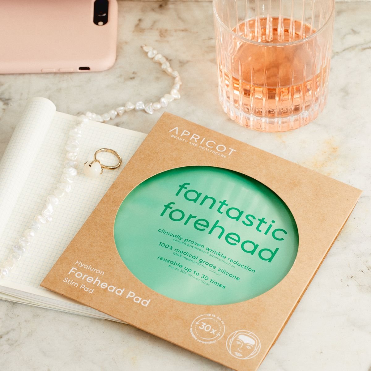 APRICOT Stirn Pad "fantastic forehead" mit Hyaluron · 30 Behandlungen – Bild 2