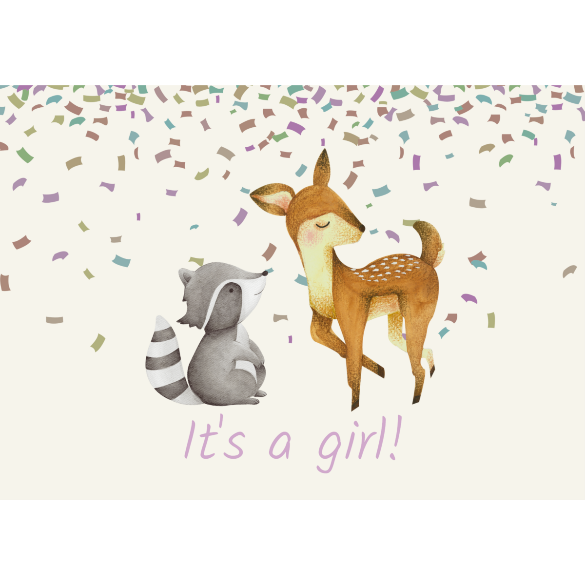 Grusskarte | Rammelaartje | It´s a girl!