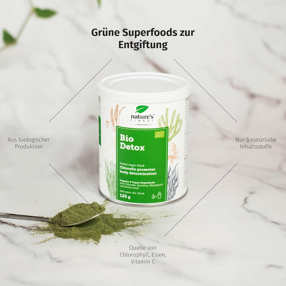 Nature's Finest Bio Detox Mix · Superfood Mixpulver zur Entgiftung des Körpers – Bild 3