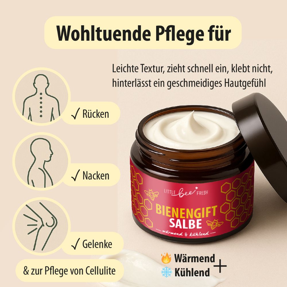 Little Bee Fresh Bienengiftsalbe wärmend & kühlend · wohltuende Pflege - 50ml – Bild 2