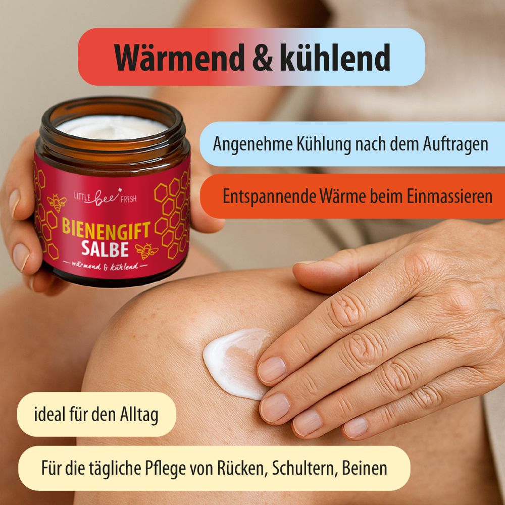 Little Bee Fresh Bienengiftsalbe wärmend & kühlend · wohltuende Pflege - 50ml – Bild 3