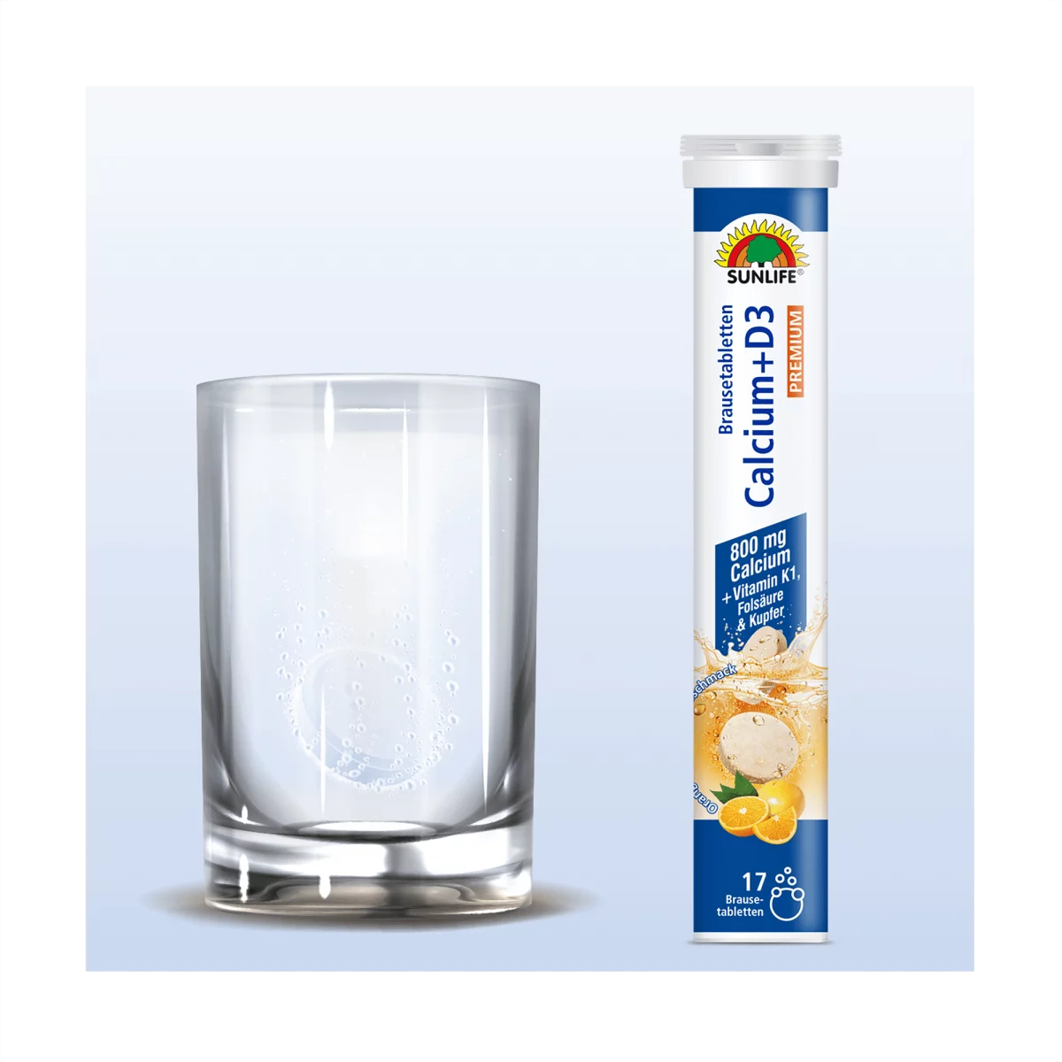 Sunlife Calcium + Vitamin D3 Brausetabletten · Premium Hochdosiert – Bild 2