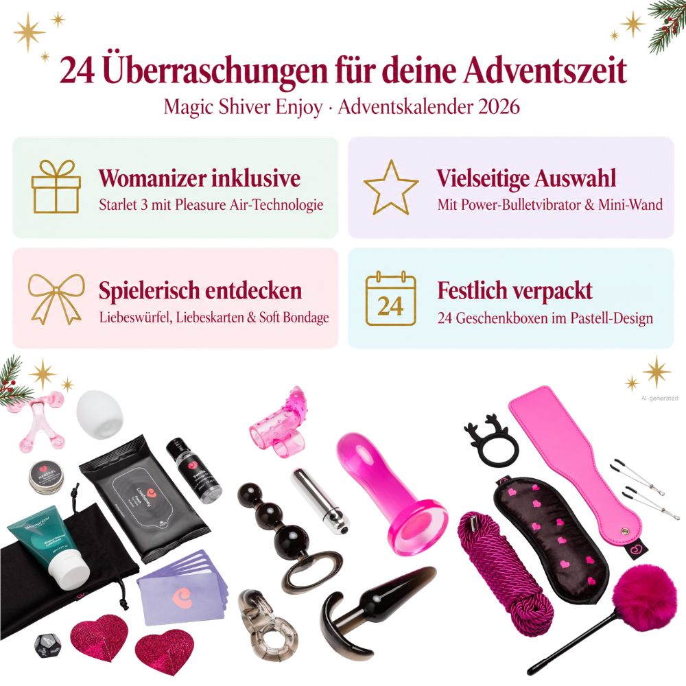 Magic Shiver Erotik-Adventskalender „Enjoy“ 2026 – inklusive Womanizer Starlet 3