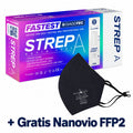 DIAGOTEC FASTEST Strep A – Streptokokken-Selbsttest für zu Hause + Gratis Nanovio FFP2 Maske