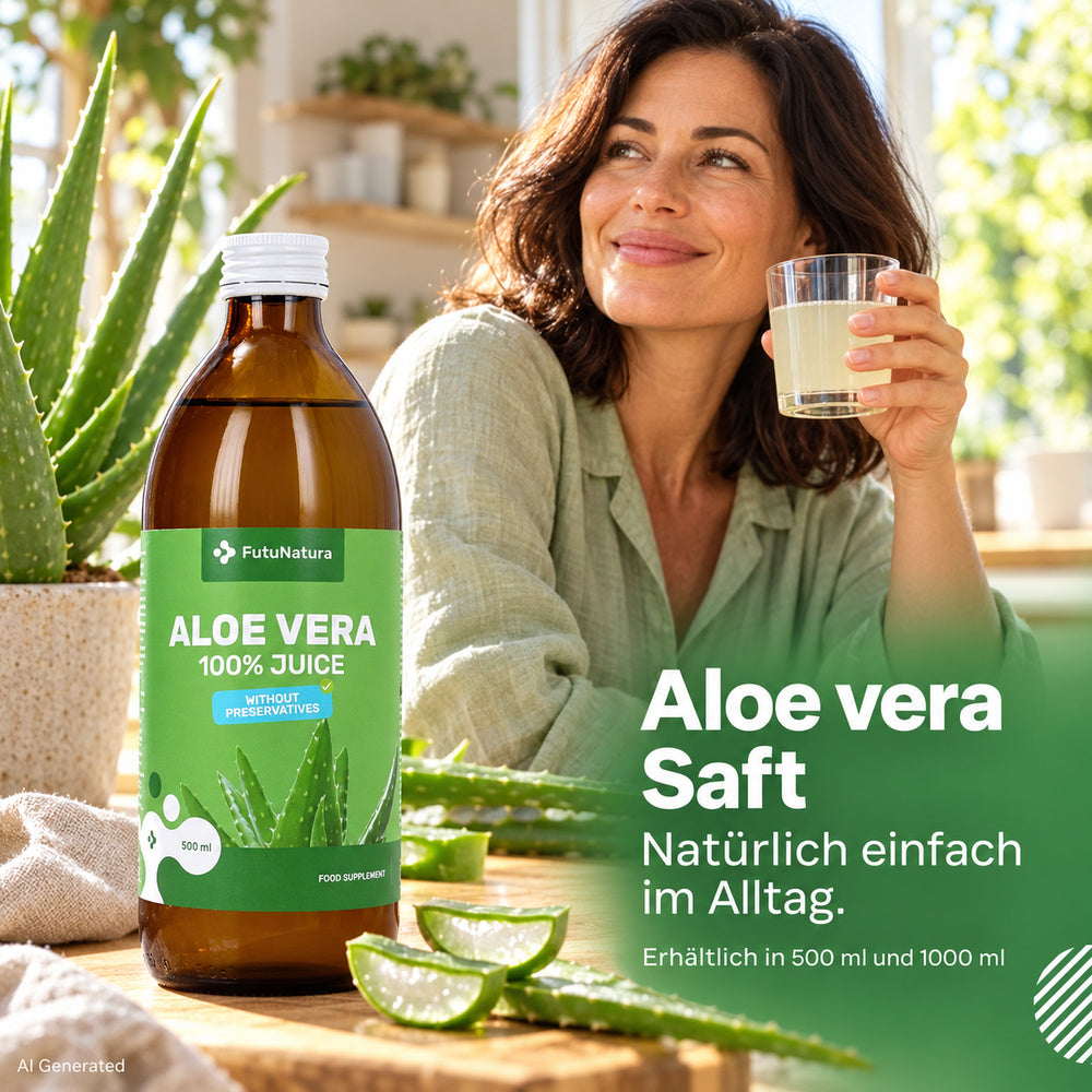 FutuNatura | 100 % Aloe vera Saft für Magen und Verdauung
