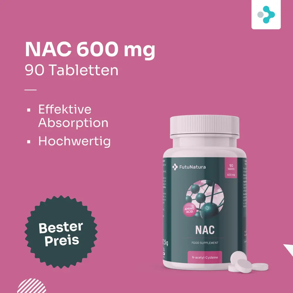 FutuNatura NAC / N-Acetylcystein 600 mg · 90 Tabletten – Bild 2