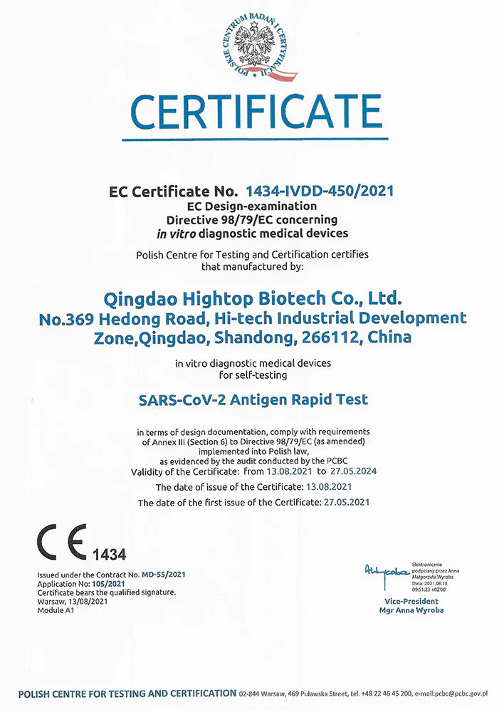 HIGHTOP Covid-19 Laien-Schnelltest – 5er Box