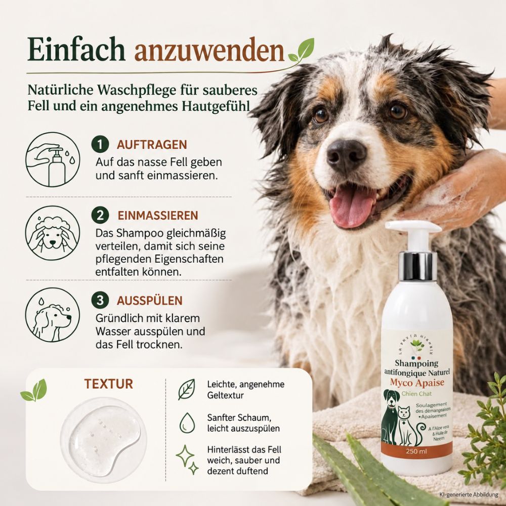 La Phyto d’Anaïs | Myco Apaise – Shampoo für Hunde und Katzen mit Aloe Vera – 250 ml