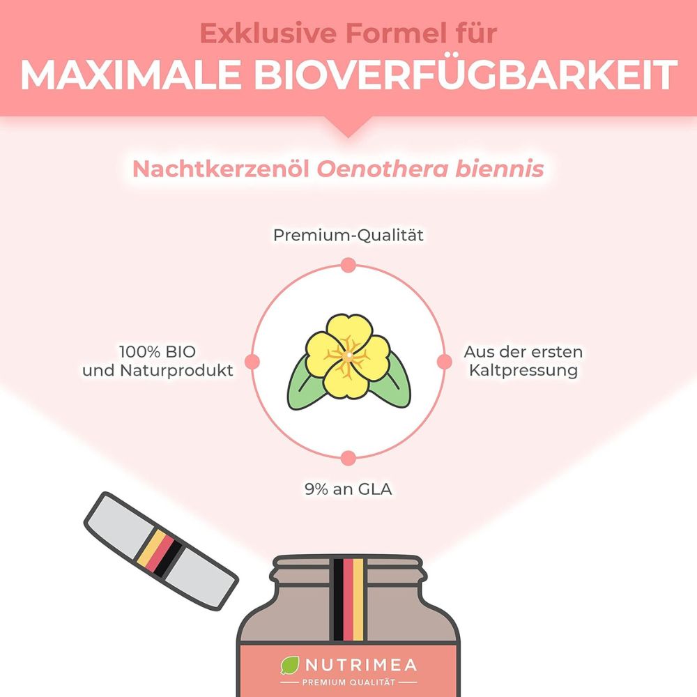 Nutrimea BIO Nachtkerzenöl · 60 Kapseln – Bild 4