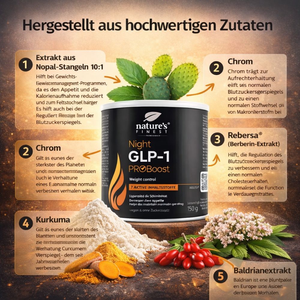 Nature's Finest | Night GLP-1 ProBoost – Fettstoffwechsel & Appetitkontrolle